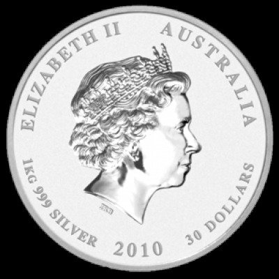 Australien 30 Dollars 2010 Lunar II - Jahr des Tigers 1Kg (999)