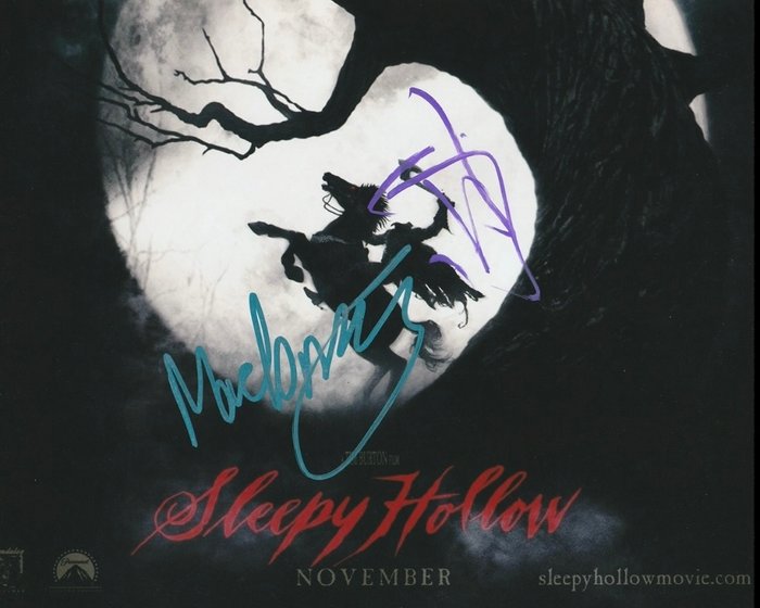 Sleepy Hollow - Signed by Johnny Depp (Ichabod Crane) and Marc Pickering (Masbath)