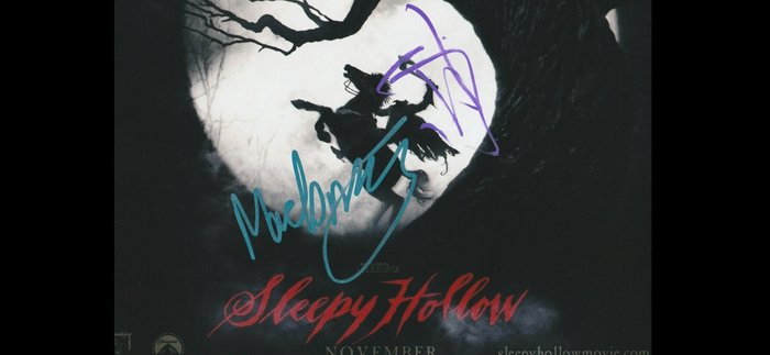 Sleepy Hollow - Signed by Johnny Depp (Ichabod Crane) and Marc Pickering (Masbath)