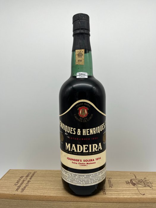 1894 Henriques  Henriques, Founder's Solera - Madeira Malmsey (Malvasia) - 1 Flaske (0,75L)