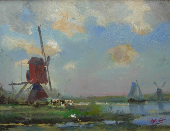 J.W. van Trirum (1924-2011) - Polder landschap