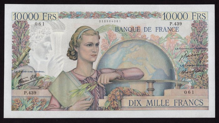 Frankrig. - 10.000 Francs 1947 - Pick 132a