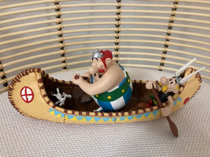 Figur - Asterix y Obelix en Canoa - Plastoy edición limitada - Harpiks