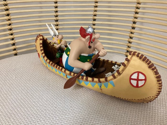 Figur - Asterix y Obelix en Canoa - Plastoy edición limitada - Harpiks