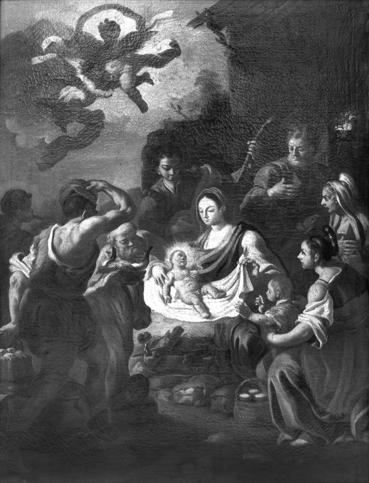 Francesco De Mura (1696 - 1784), Workshop of - Natività con adorazione dei pastori