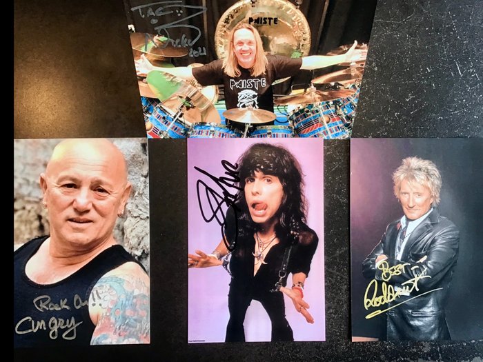 Iron Maiden, Aerosmith, Rose Tatto, Rod Stewart - Hard Rock and Rock signatures