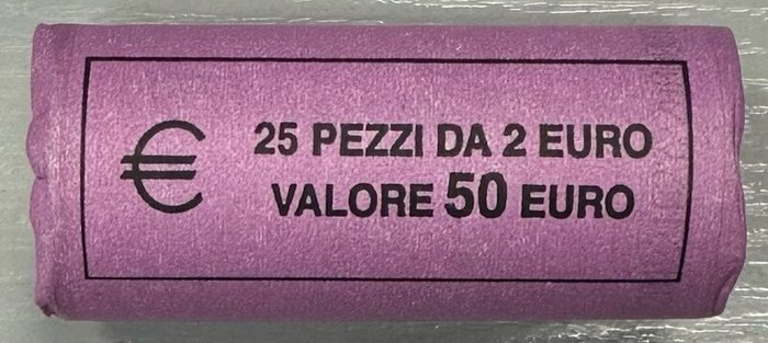 Italien. 2 Euro 2022 "Erasmus" (25 pieces) in roll  (Ingen mindstepris)