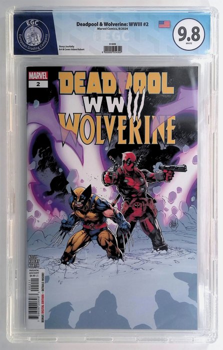 Deadpool  Wolverine: WWIII #2 - EGC graded 9.8 - 1 Graded comic - 2024