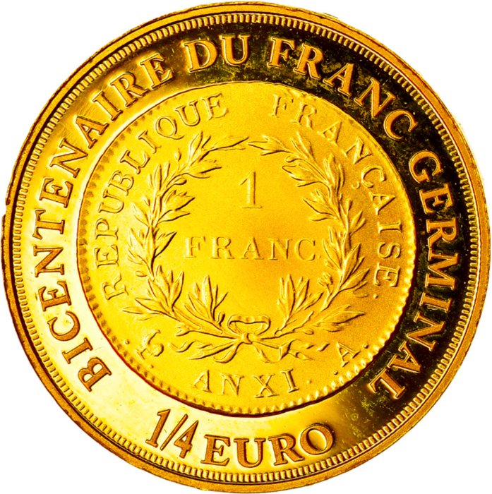 Frankrig. 1/4 Euro 2003 "Napoleon Bomaparte - Franc Germinal" Proof