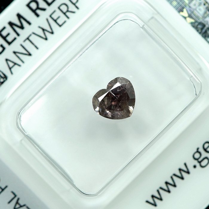 1 pcs Diamant  (Naturfarvet)  - 1.00 ct - Fancy light Gullig, Rosa Brun - I2 - Gem Report Antwerp (GRA)