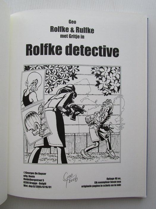 Rolfke en Rulfke - hardcover - 46 expl. - Rolfke detective - 1 Album - Første udgave - 2005