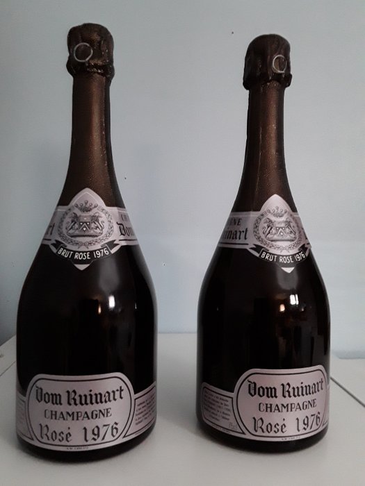 1976 Ruinart - Champagne Rosé - 2 Flasker (0,75 L)