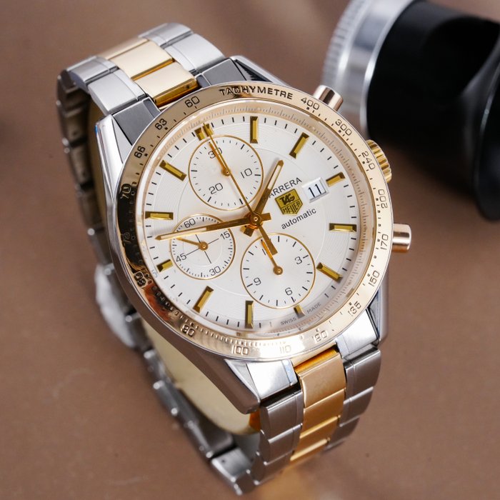 TAG Heuer - Carrera Calibre 16 Chronograph Two Tone - Ingen mindstepris - CV2050 - Mænd - 2011-nu