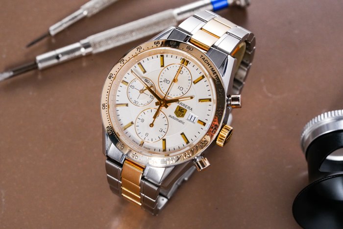 TAG Heuer - Carrera Calibre 16 Chronograph Two Tone - Ingen mindstepris - CV2050 - Mænd - 2011-nu