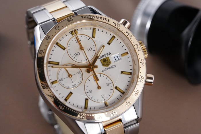 TAG Heuer - Carrera Calibre 16 Chronograph Two Tone - Ingen mindstepris - CV2050 - Mænd - 2011-nu