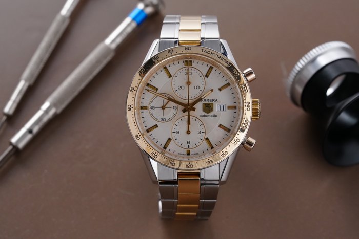 TAG Heuer - Carrera Calibre 16 Chronograph Two Tone - Ingen mindstepris - CV2050 - Mænd - 2011-nu