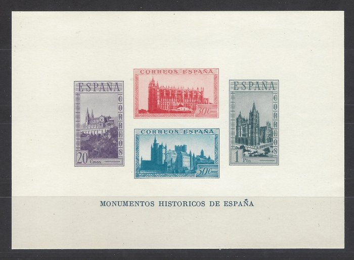 Spanien 1938 - Monumenter Folder-undented - Edifil 848