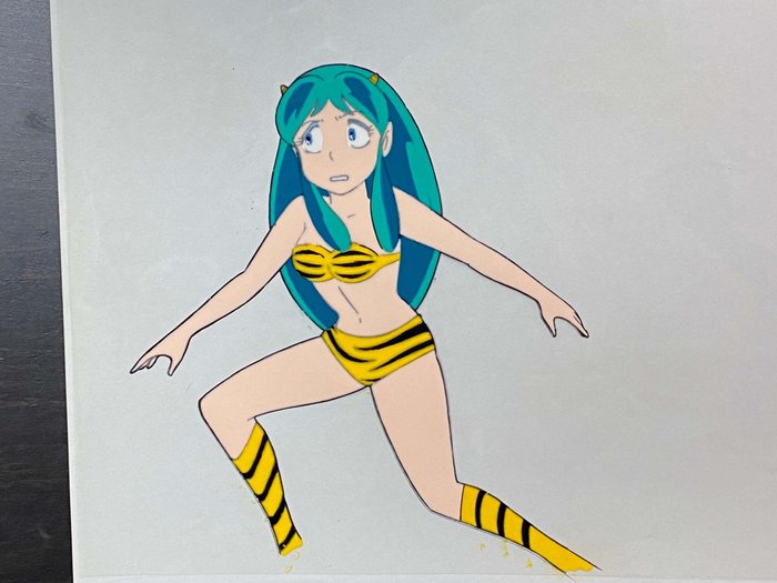 Urusei Yatsura (Pierrot, 1981/86) - 1 Original animationscel og tegning af Lum Invader