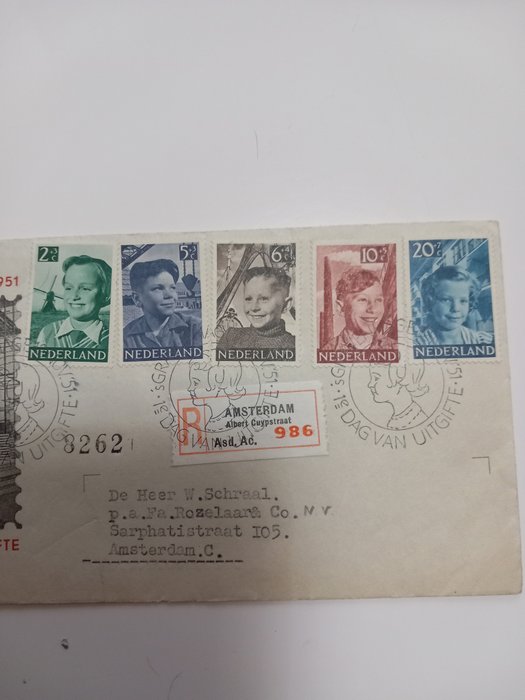 Holland 1951 - FDC's børnefrimærker, sommermærker - NVPH E5, E6