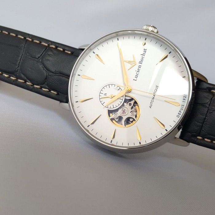 Lucien Rochat - R0451120001 GARÇON Automatic - Dual TIme - Open Heart - Gold - Sapphire - Ingen mindstepris - Mænd - Ny