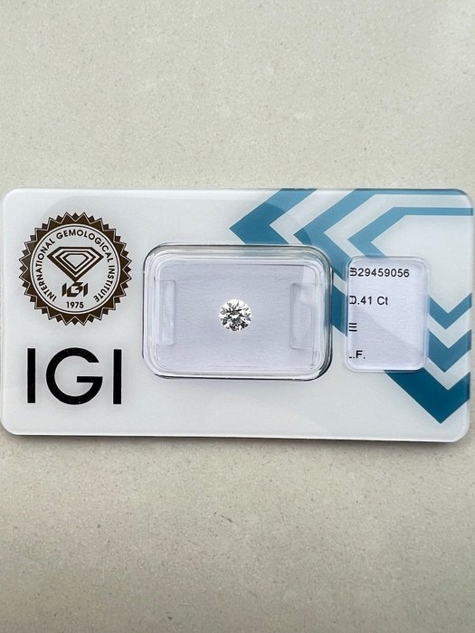 1 pcs Diamant  (Natur)  - 0.41 ct - Rund - E - IF - International Gemological Institute (IGI)