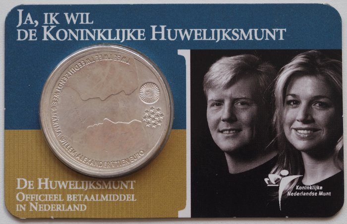 Holland. 10 Euro 2002 "Koninklijke Huwelijksmunt"  (Ingen mindstepris)