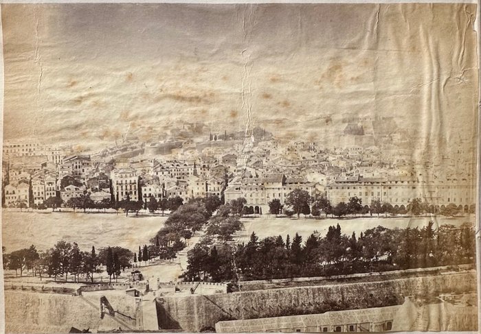 Unknown photographer - Rare Albumen Print of Corfu - ca 1860s