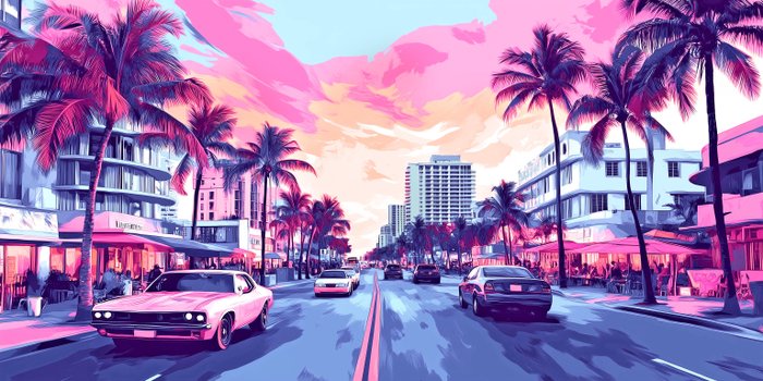 Lea Ottavi - Vibrant Miami Drive (XXL)