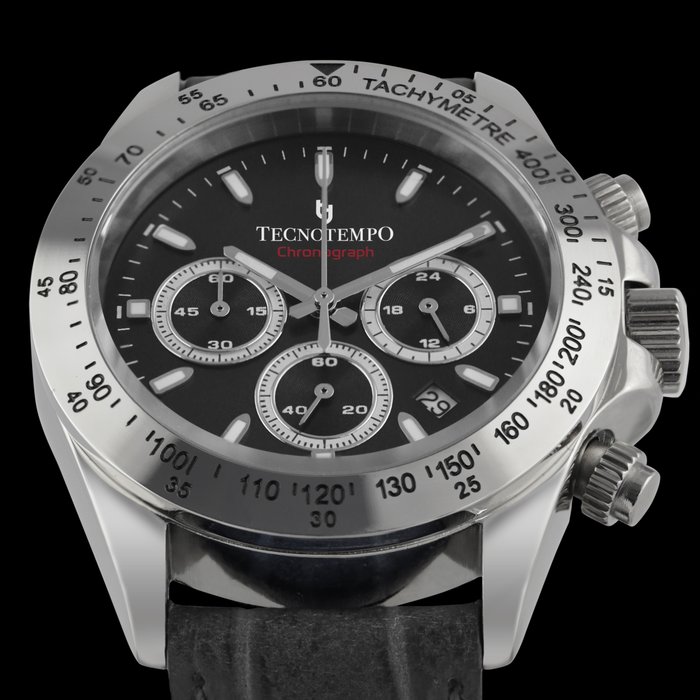 Tecnotempo - Chronograph 10ATM WR - Limited Edition - - TT.100CR.PG (Gun dial/Leather strap) - Mænd - 2011-nu