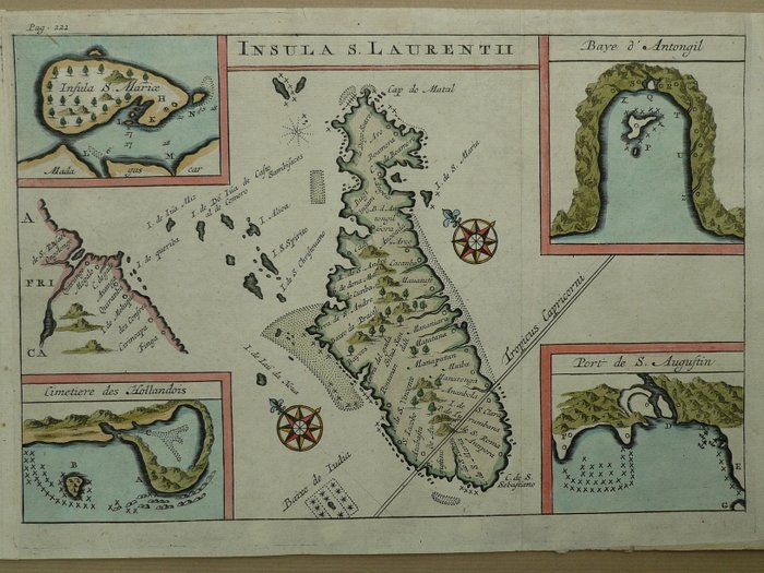 Afrika - Madagaskar; Rene Augustin Constantin de Renneville - Insula S. Laurentii. - 1701-1720