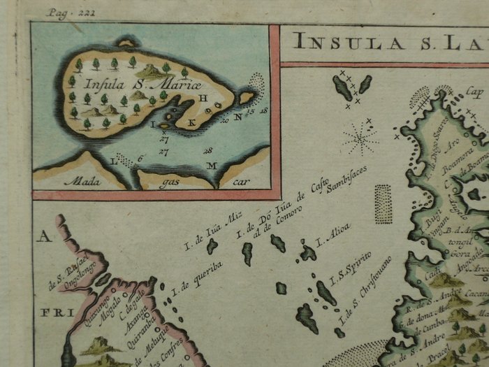 Afrika - Madagaskar; Rene Augustin Constantin de Renneville - Insula S. Laurentii. - 1701-1720