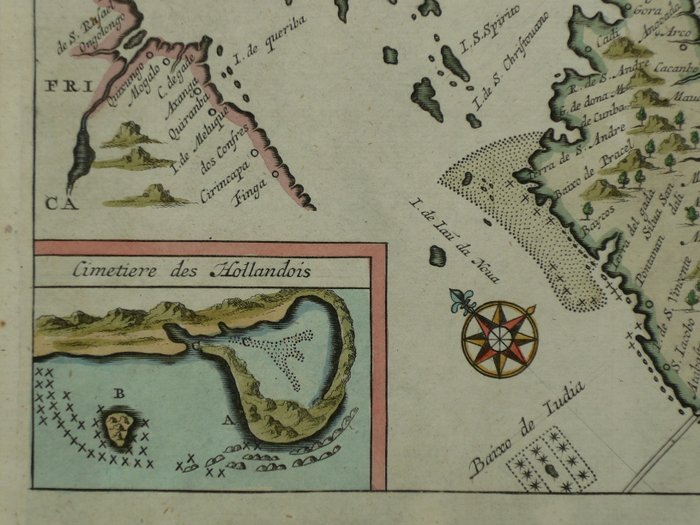 Afrika - Madagaskar; Rene Augustin Constantin de Renneville - Insula S. Laurentii. - 1701-1720