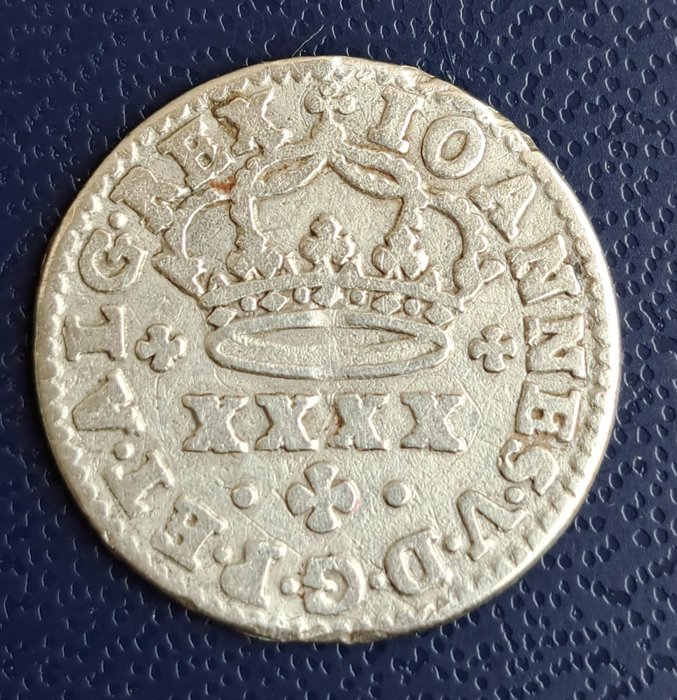 Portugal. D. João V (1706-1750). Meio Tostao (50 Reis) ND.  (Ingen mindstepris)