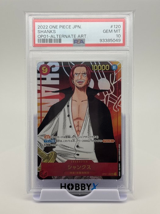 Bandai - 1 Graded card - One Piece - Shanks - bandai one piece - PSA 10