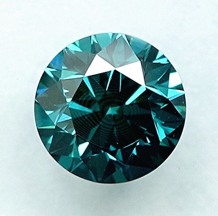 1 pcs Diamant  (Farvebehandlet)  - 051 ct - Fancy intense Grønlig Blå - VS1 - International Gemological Institute (IGI)