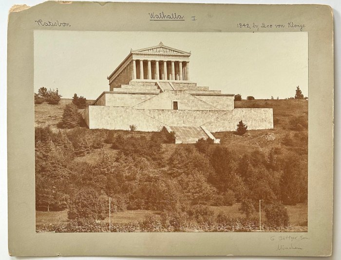 Georg Böttger (1821 - 1901) - Walhalla - 4 Albumen Prints of Walhalla Memorial Germany - late 1860s