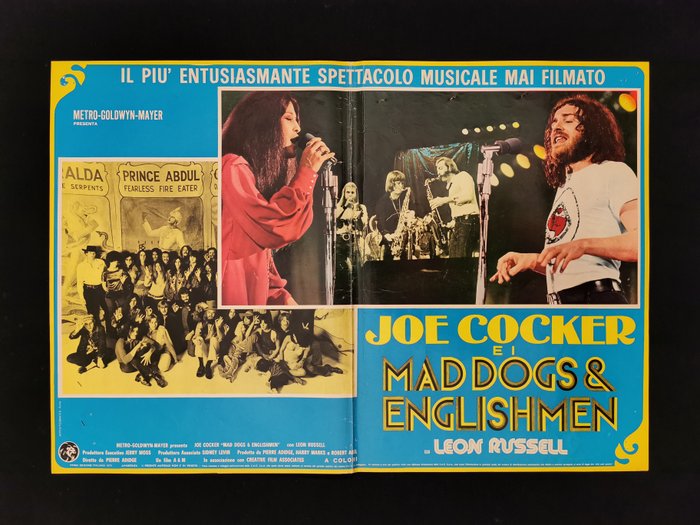 Lot of 6 italian posters - Mad Dogs  Englishmen - Joe Cocker