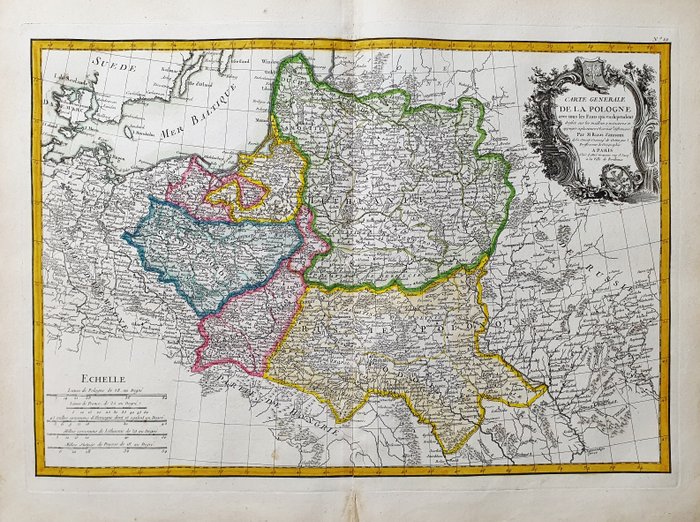 Europa - Polen / Litauen / Krakow / Warszawa / Vilnius; G. Rizzi Zannoni / Janvier / Lattre - Carte generale de la Pologne - 1761-1780