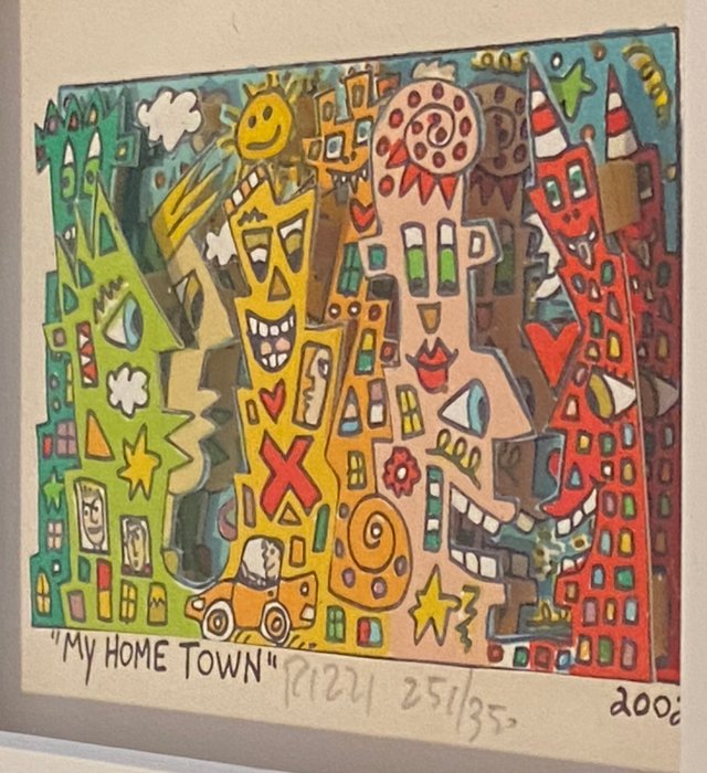 James Rizzi (1950-2011) - MY HOME TOWN, handsigniert, 3D