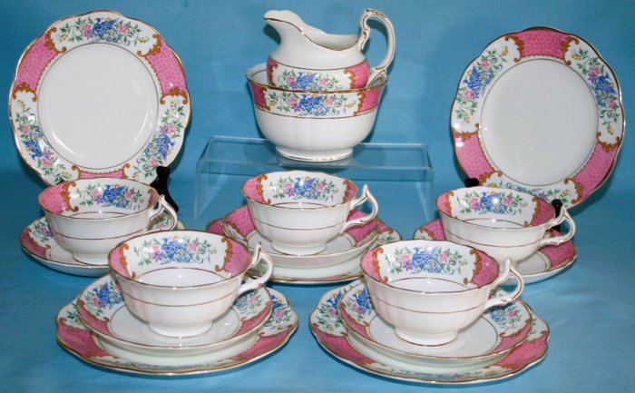 Allertons - England C1929 - 1942 - Te service (17) - Knogleporcelæn