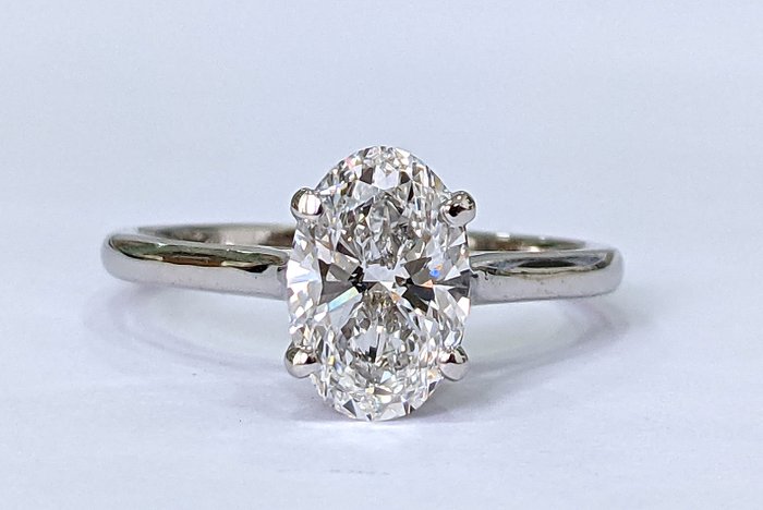 Ingen mindstepris - Forlovelsesring - 14 karat Hvidguld -  2.14ct. tw. Diamant (Laboratoriedyrket) - E VVS2 IGI