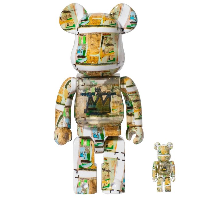 Medicom Toy Be@rbrick - 400%  100% Bearbrick Set - Jean-Michel Basquiat (King Pleasure)