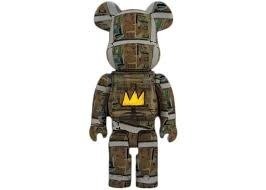 Medicom Toy Be@rbrick - 400%  100% Bearbrick Set - Jean-Michel Basquiat (King Pleasure)