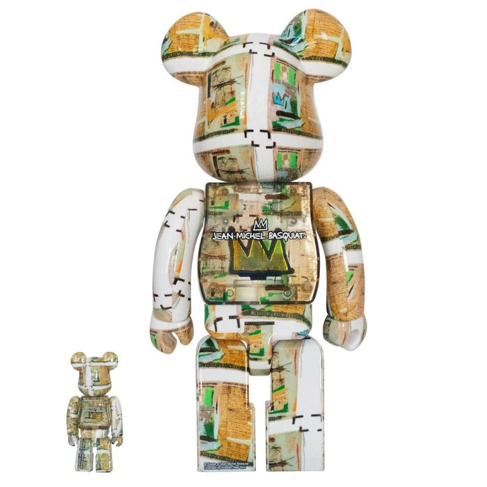 Medicom Toy Be@rbrick - 400%  100% Bearbrick Set - Jean-Michel Basquiat (King Pleasure)