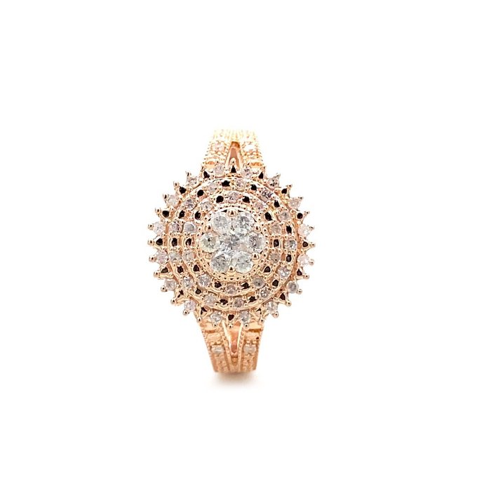 14 karat Pink guld - Ring - 039 ct Diamant