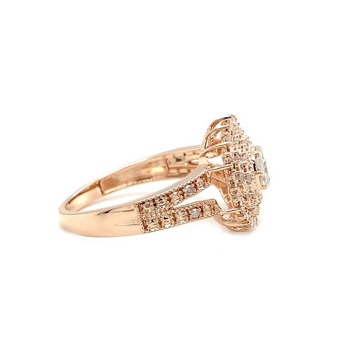 14 karat Pink guld - Ring - 039 ct Diamant