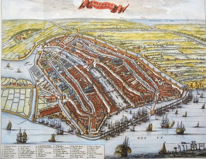 Holland - Amsterdam; C Commelin - Amsterdam vertoonde zigh aldus inden Jare 1500 - 1681-1700