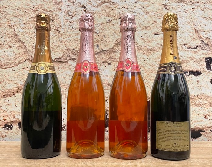 Paul Herard Blanc de Noirs, Joannes Lioté Cuvée Rosé  x2  Louis Roederer Premier - Champagne Brut - 4 Flasker (0,75 L)