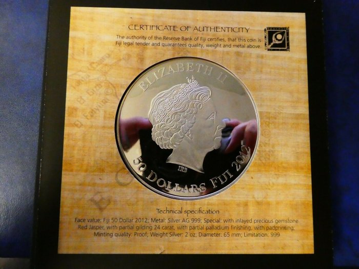 Fiji 50 Dollars 2012 Egyptian Jewels – Hatshepsut 2 Oz (999)