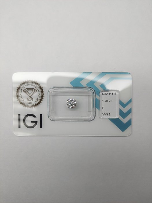 1 pcs Diamant  (Natur)  - 100 ct - Rund - F - VVS2 - International Gemological Institute (IGI)